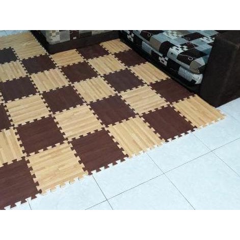 ✲ Matras/Tikar/Karpet/Puzzle alas lantai evamat/Evamat motif wooden ✷