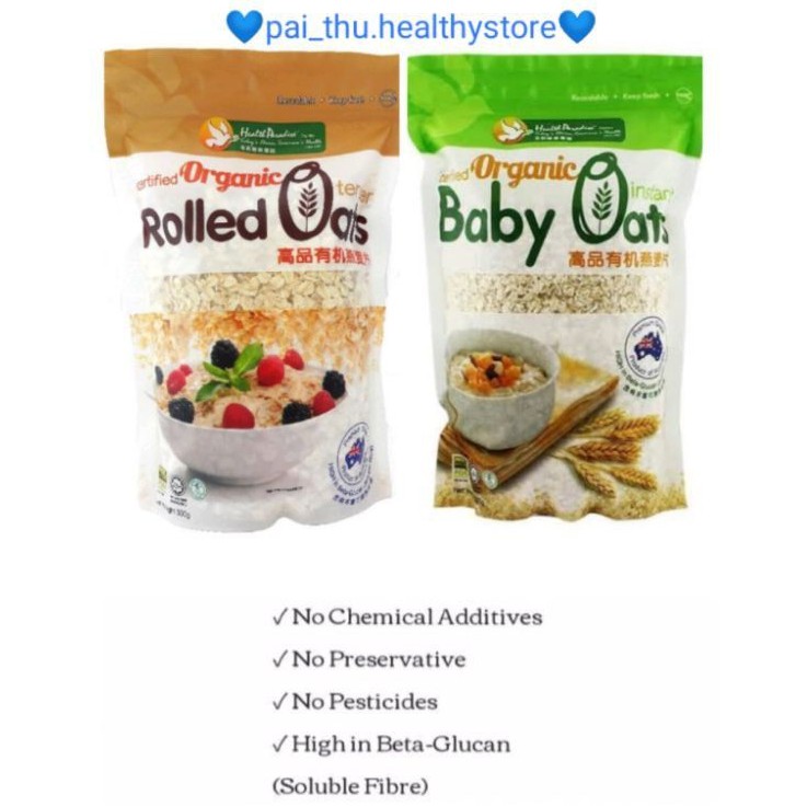 

Health Paradise instant Baby Oats Organic / Rolled Oats Organic- oats organik@500gr