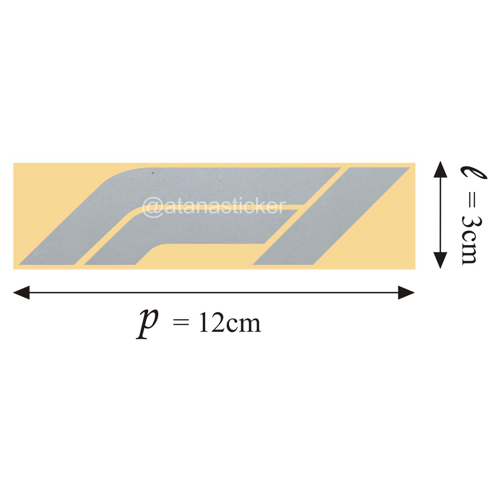 Sticker Cutting Logo Formula 1 12x3cm