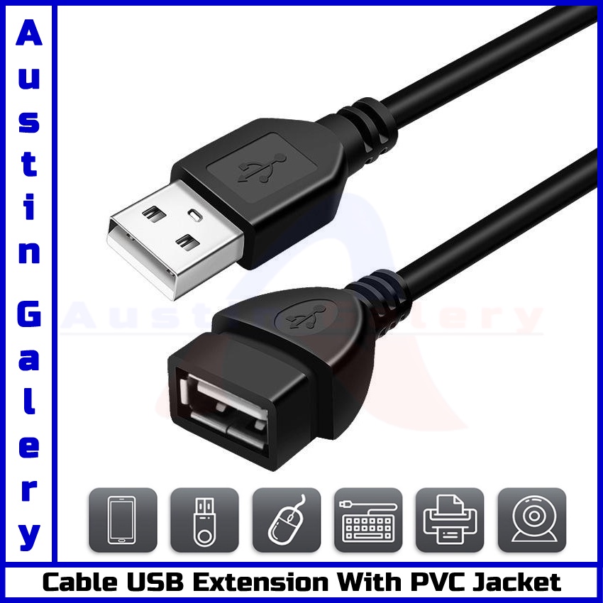 USB Extension USB 2.0 Male TO Female / Kabel USB Ekstensi 1.5M Untuk PC Laptop USB HUB