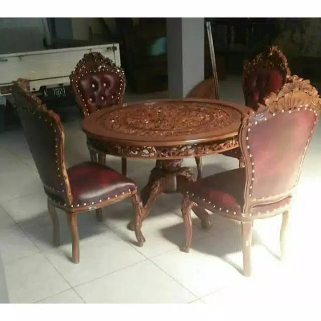 meja makan bulat karawangmebel jepara,furniture
