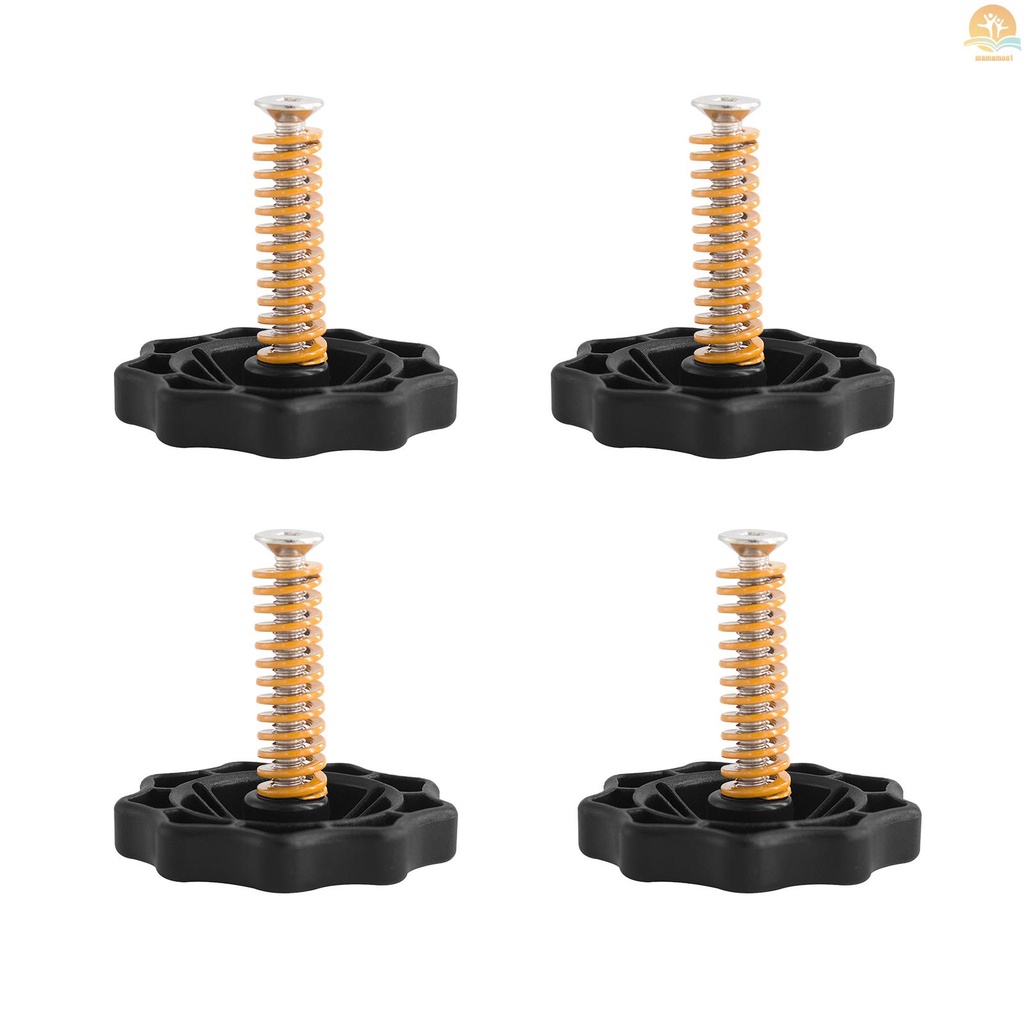 4pcs Upgraded Hand Twist Leveling Nut Diameter 40mm 4pcs Yellow Heated Bed Springs 4pcs M4x40mm Screws For Creality Ender 3 Cr 10 3d Printer Shopee Indonesia