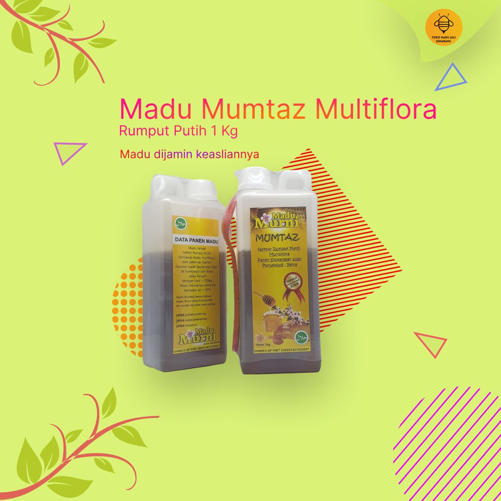 

Madu Asli Madu Mumtaz Multiflora Rumput Putih 1 Kg
