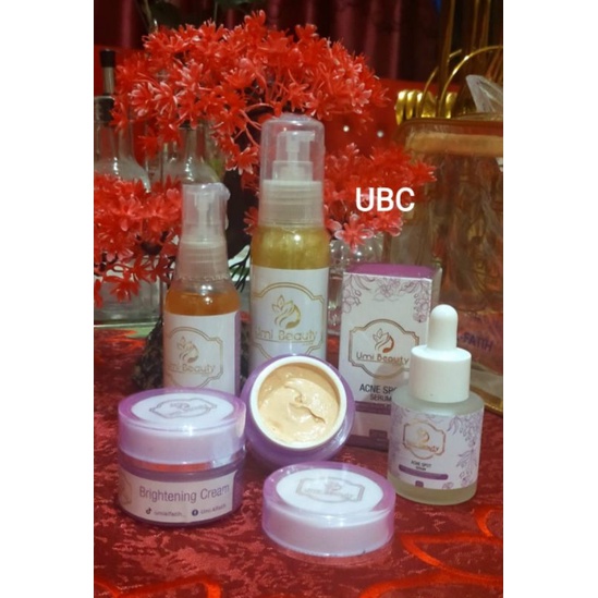 COD Set  lengkap ubc by umi alfatih umi beauty care brightening cream acne spot serum facial soap li
