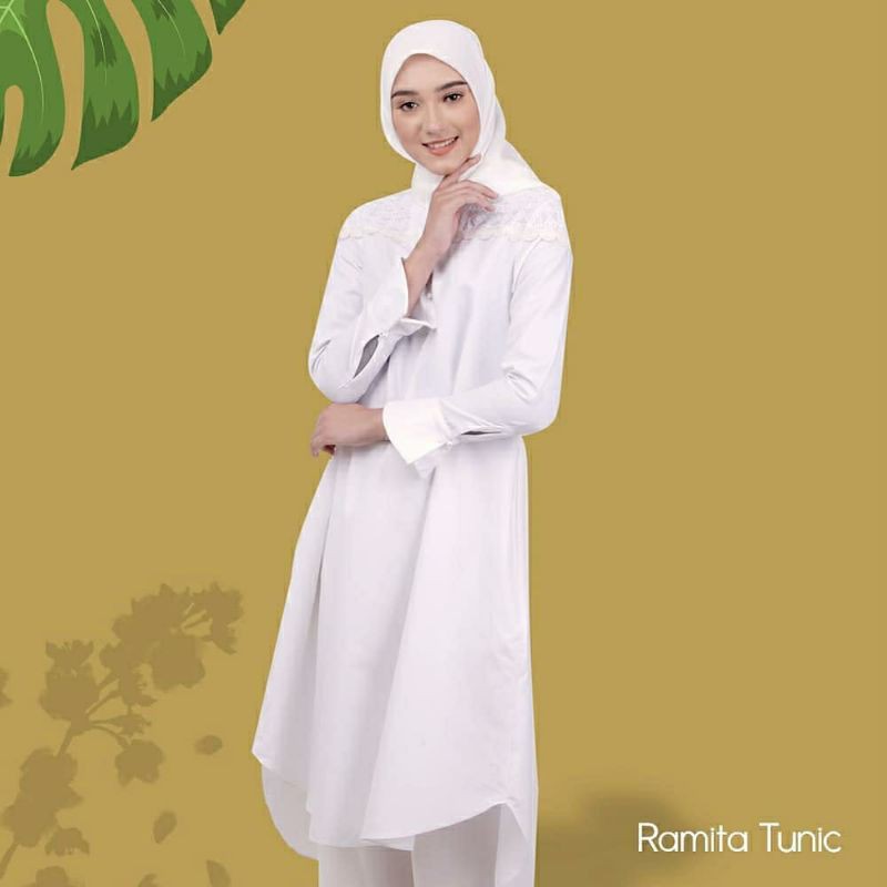 ZOYA BAJU ATASAN RAMITA TUNIK PUTIH