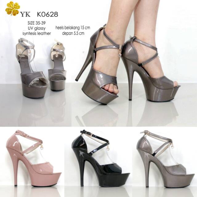 OSshoes 0628 premium heels 15cm 15 cm import shoes wanita high heels highhels tali kebuka