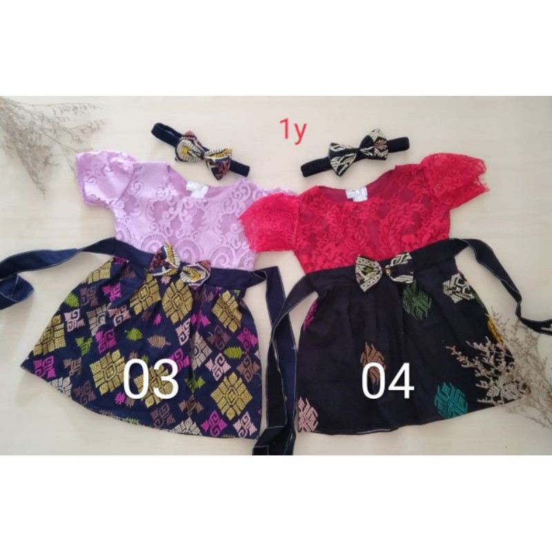 0-6 tahun free bandana DRESS BROKAT ANAK semi Prancis italy