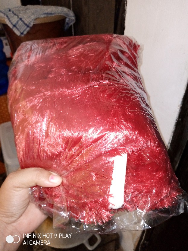 Bgb Sarung Bantal 50cm Bulu Rasfur Karindo + Restleting