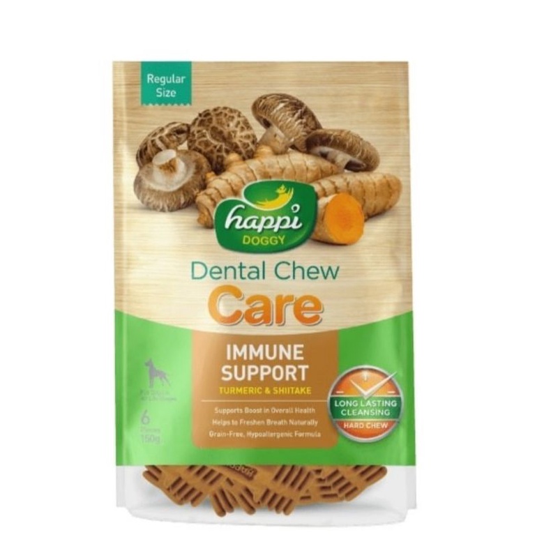 Happi Doggy CARE Turmeric & Shitake Immune Support 150gr (4" x 6pcs) - Dog Snack