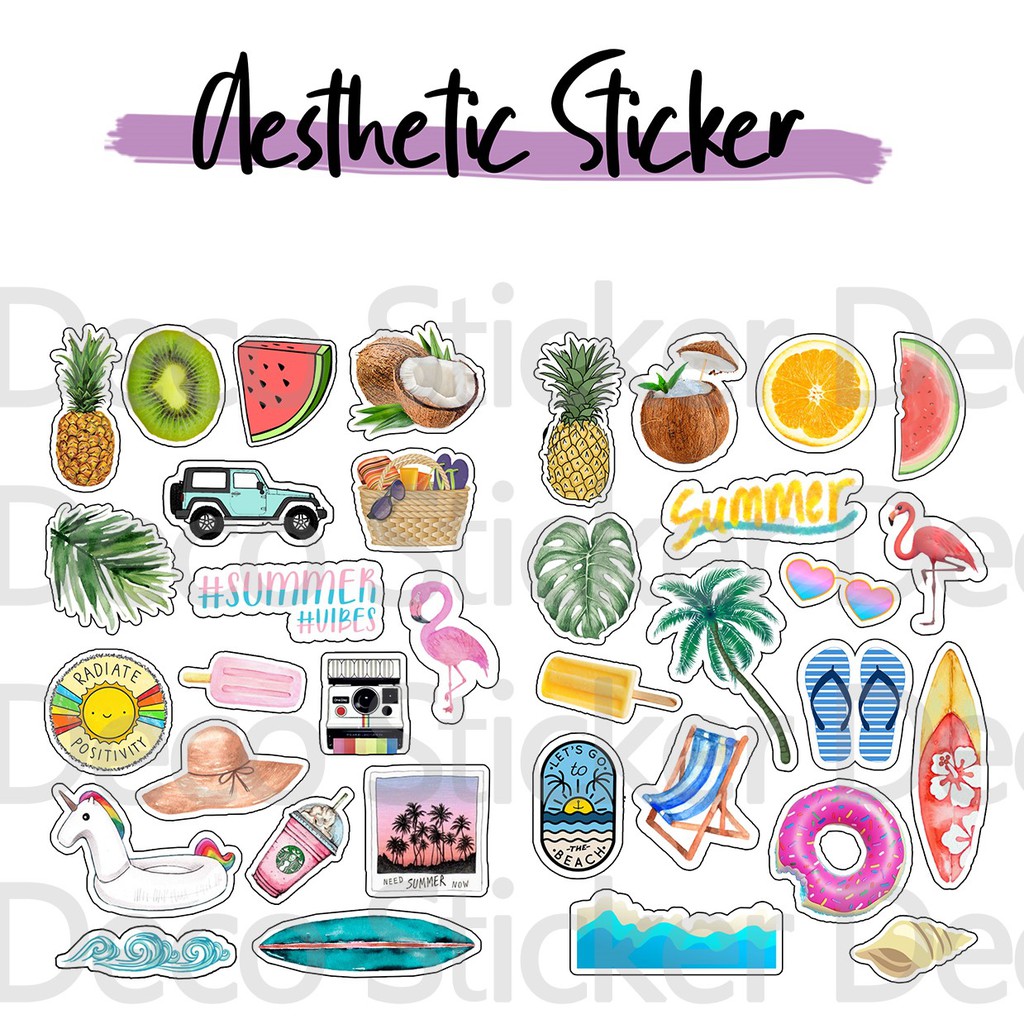 

[READY STOCK] Sticker aesthetic pack/Sticker tumblr/Sticker lucu