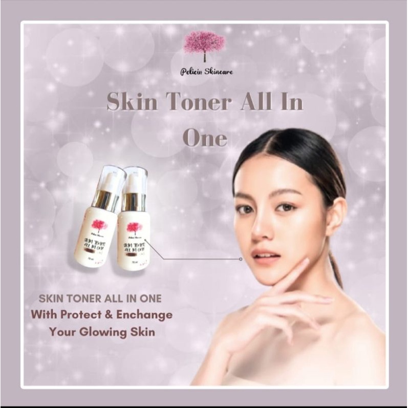 Skincare wajah Toner kinclong menghilangkan flek jerawat bruntusan pelicin Skinker glowing BPOM