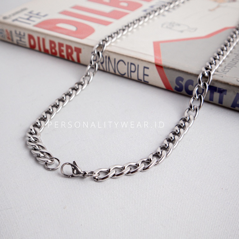 Kalung Rantai Pria Wanita Cowok Cewek Korea Style Titanium ASLI Original Anti Tahan Karat Keren Kekinian