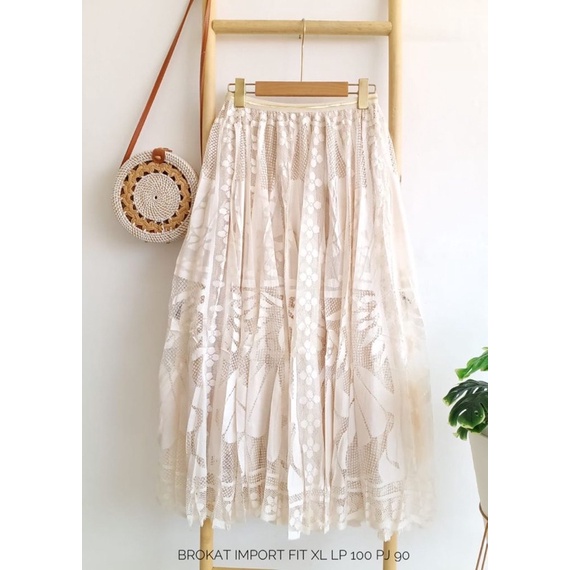 ROK WANITA TUTU IMPORT - ROK CEWEK MURAH KEKINIAN - ROK PANJANG MOTIF BUNGA - ROK WANITA BROKAT