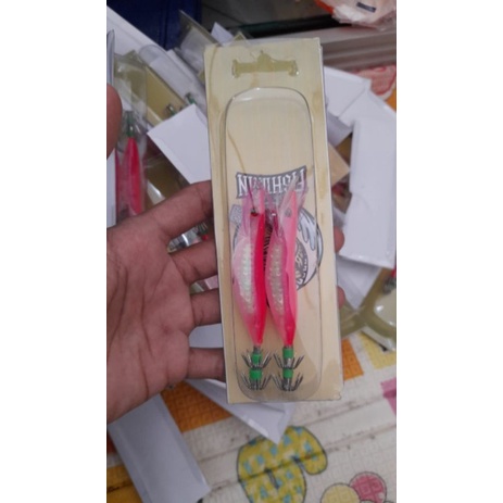 Umpqn memancing Egi umpan cumi cumi size 2.0 bentuk udang.