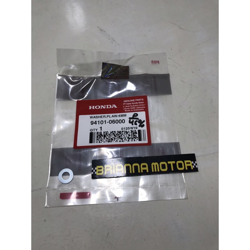 WASHER PLAIN 6MM - RING BAUT 10 ORI HONDA 94101 06000