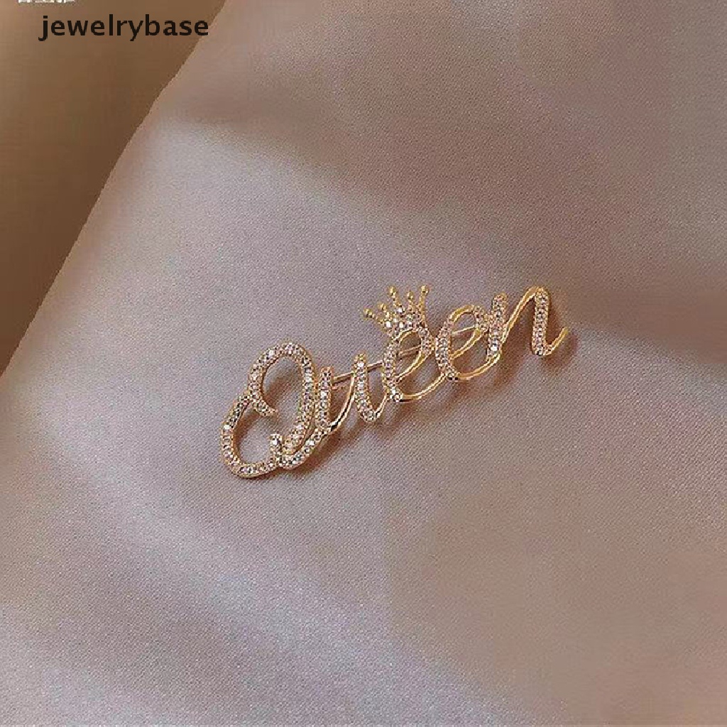 Bros Bentuk Mahkota Ratu Aksen Berlian Imitasi 2 Warna Untuk Hadiah