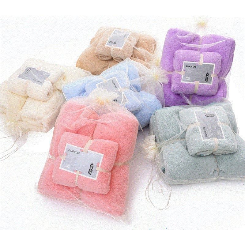 [PGO] HANDUK SET  2 IN 1/ HANDUK SULTAN/ HANDUK MANDI COTTON TOWEL IMPORT MURAH