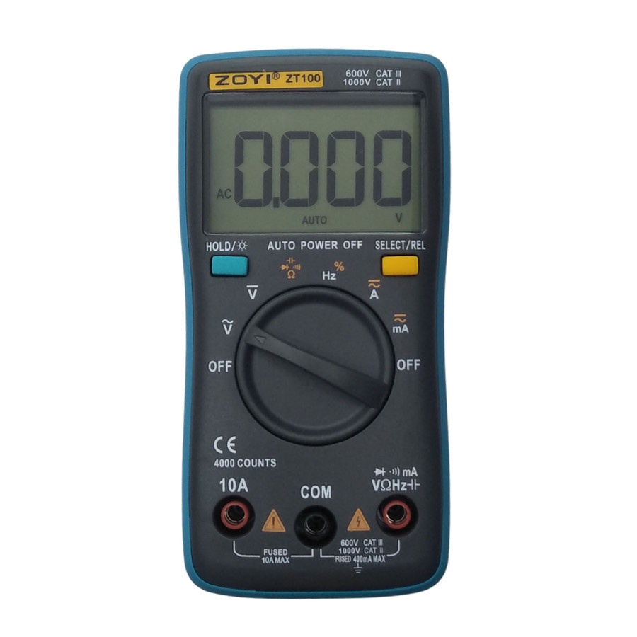 Multimeter Zoyi ZT100 Auto Multitester Digital ZT 100 Avometer 4000 Count