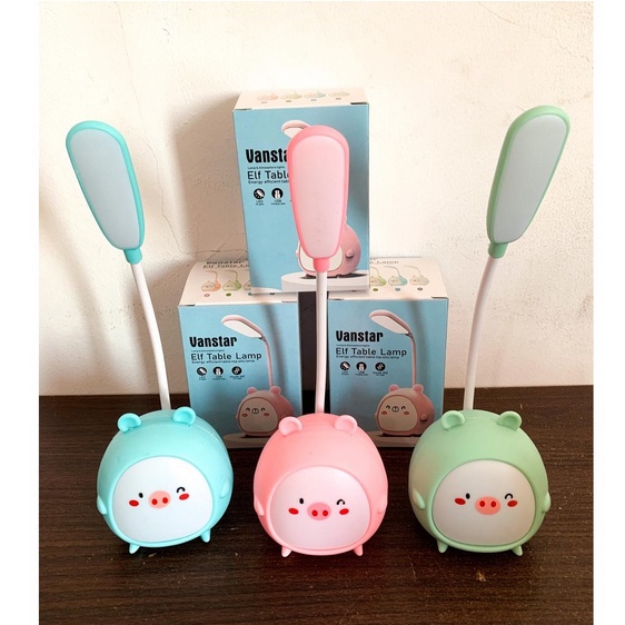 Lampu Meja Belajar Anak Portable LED Elastis Terlaris Mini Karakter