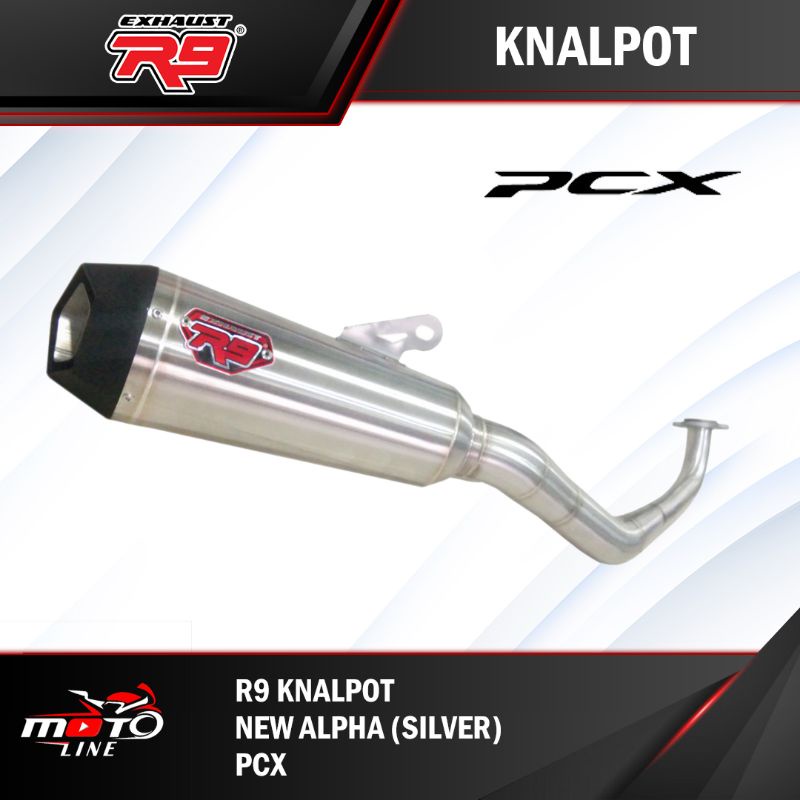 knalpot r9 new alpha silver pcx