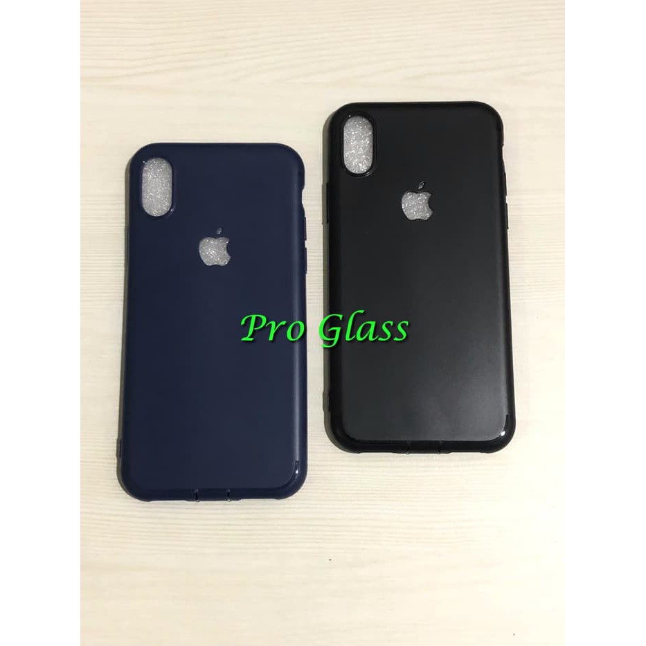 Iphone X MATTE BLACK / NAVY BLUE Soft Silicone Premium Slim Case