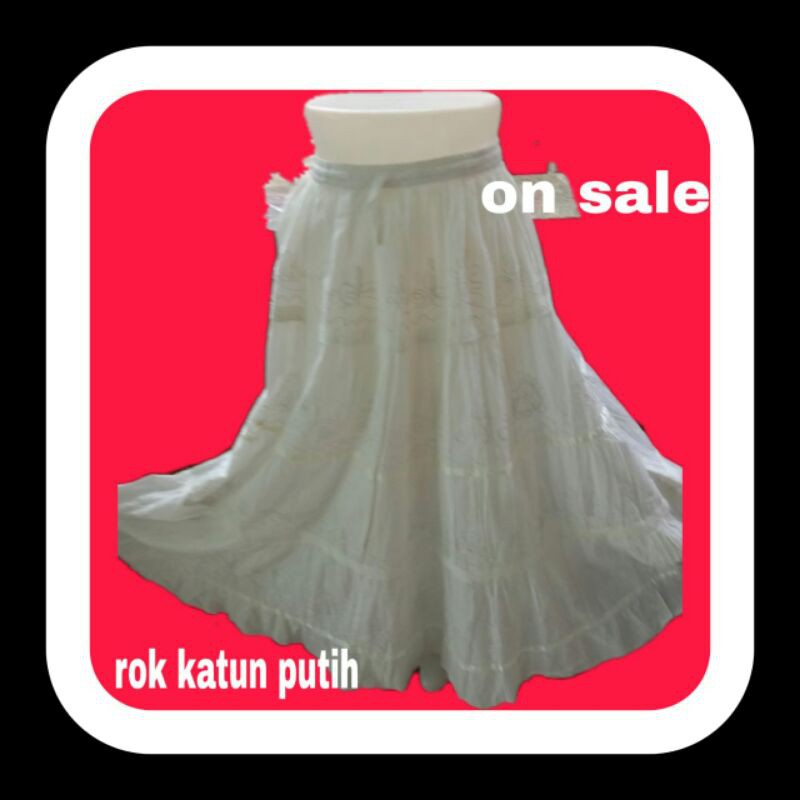 Rok putih import india