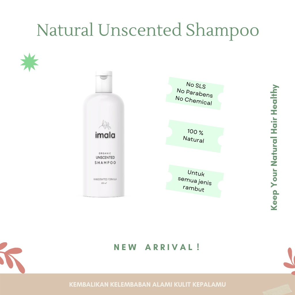 Natural Unscented Shampoo (NON SLS)|Shampo Alami