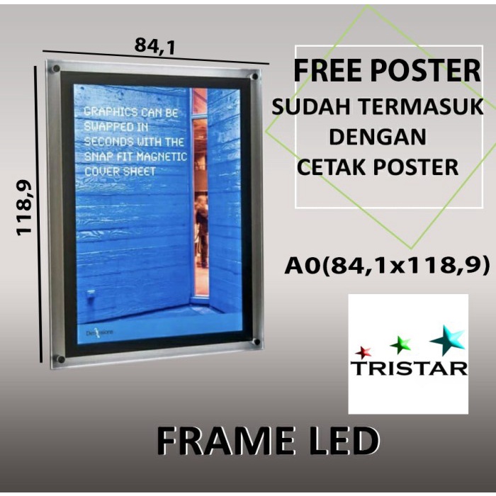

Terlaris ukuran custom menu LED / Photo Menu LED - A6
