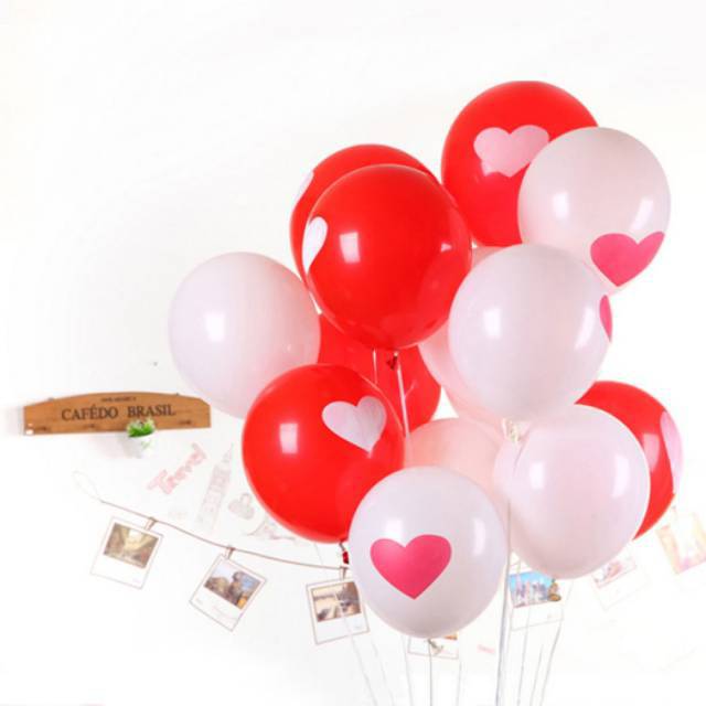 BALON LATEX LOVE/BALON HATI/BALON PESTA/DEKORASI PESTA