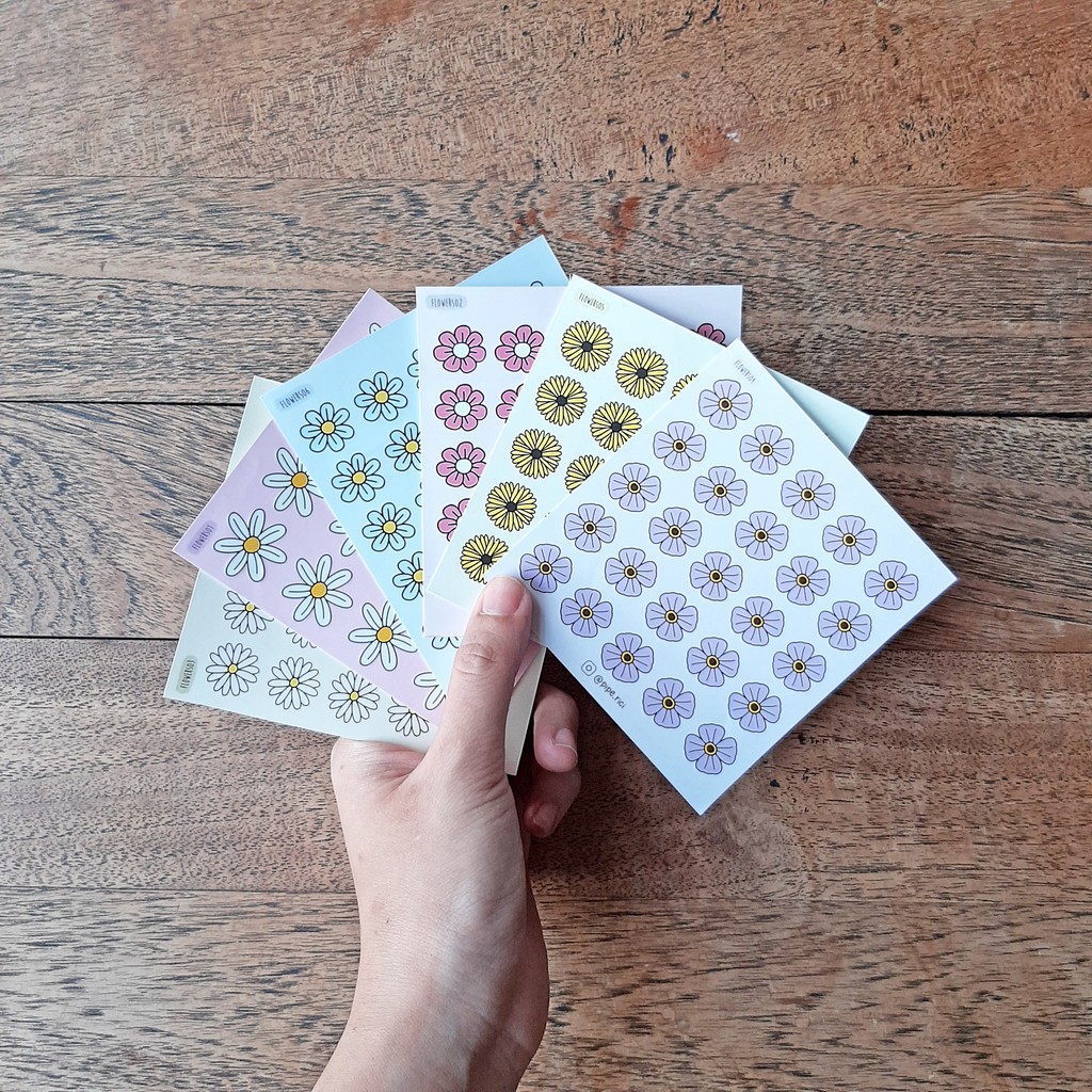 

[Artopia] Flower Sticker by PIPE RICI / Bullet Journaling Jurnal Bujo Stiker Bunga Planner