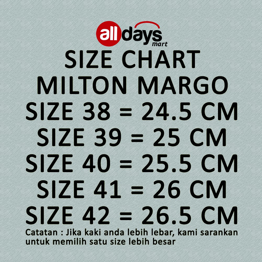 Milton Sepatu Sneakers Pria Milton Margo 01 Size 38-42