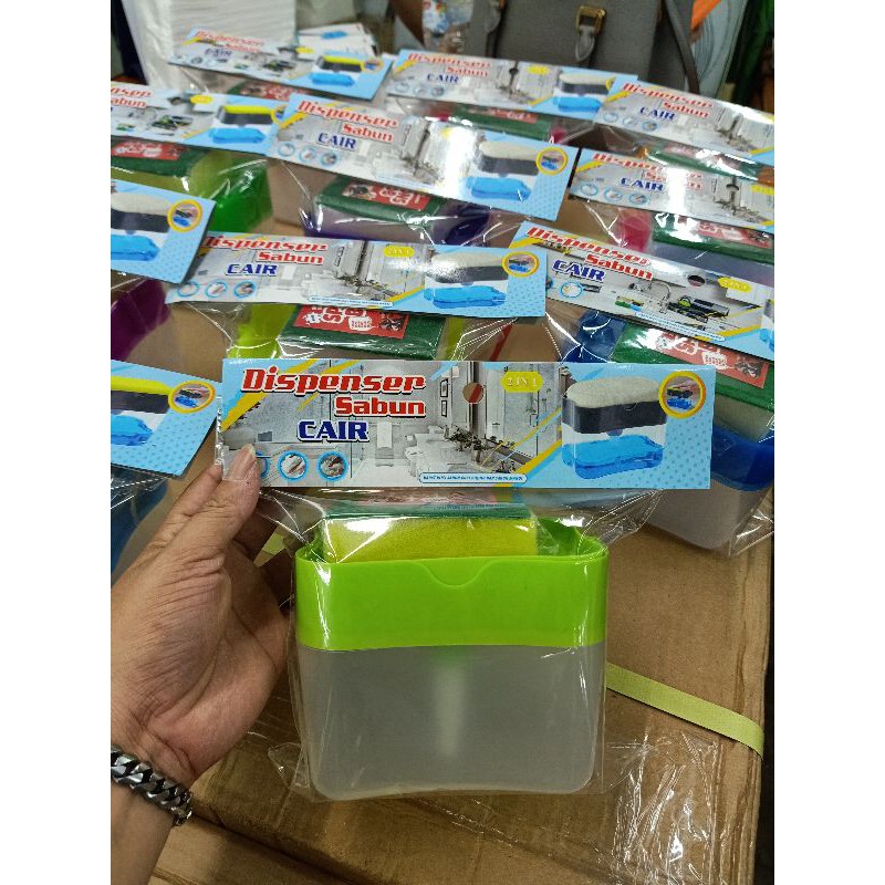 Dispenser Tempat Sabun Cuci Piring - Soap Pump Sponge Caddy