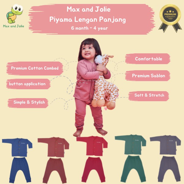 Jual Max and Jolie Setelan Piyama Panjang (6-12 Bulan s.d 4 Tahun ...