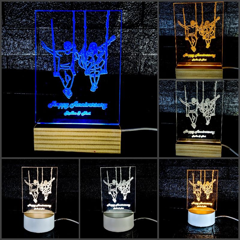 CUSTOM LAMPU 3D LAMPU TUMBLR LED LAMPU HIAS LAMPU AKRILIK MURAH COCOK UNTUK KADO/HIASAN