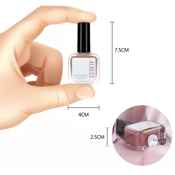 (COD) ALNECE KUTEK PEEL OFF Muslimah HALAL Merah Maroon KUTEKS  Gel Nail polish Nude series