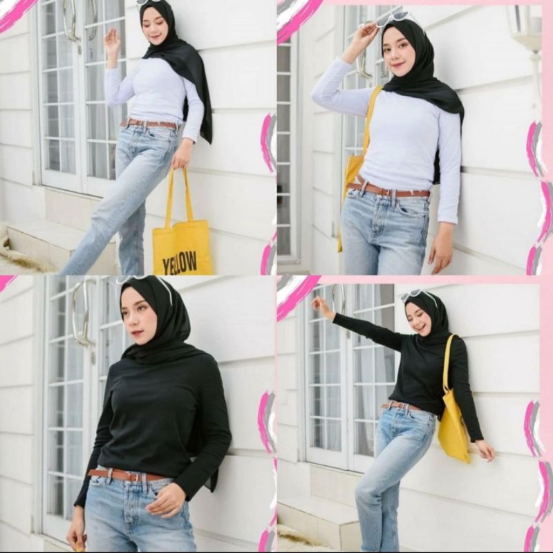 kaos lengan panjang wanita hijab