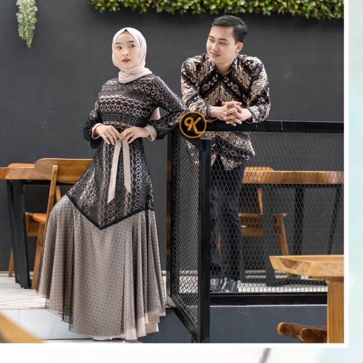 Serbuuuu.. COUPLE BATIK GAMIS NILAM HITAM TUNANGAN LAMARAN
