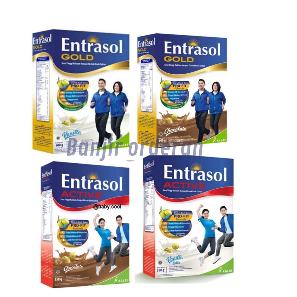 

Entrasol Active / Entrasol Gold / 600 gram / Chocolate dan Vanila /Banjirorderan