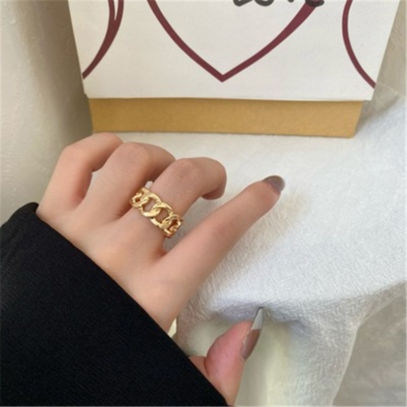 Chain Open Ring Accessories Trendy Fashion Bungee Hip Hop