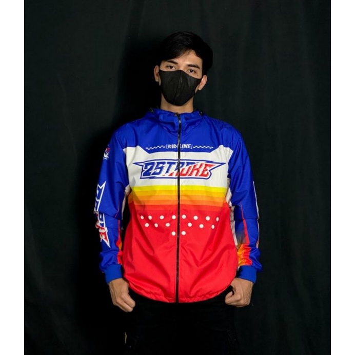 ✅ [WATERPROOF] JAKET 2STROKE 2 STROKE HOODIE SUNMORI RIDELINE