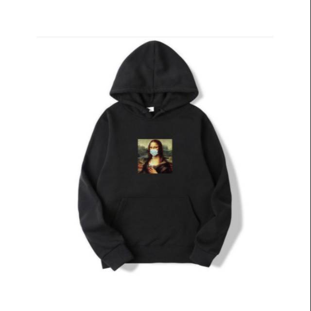 Sweater Hoodie Tumblr drinking monalisa / Hoodie unisex