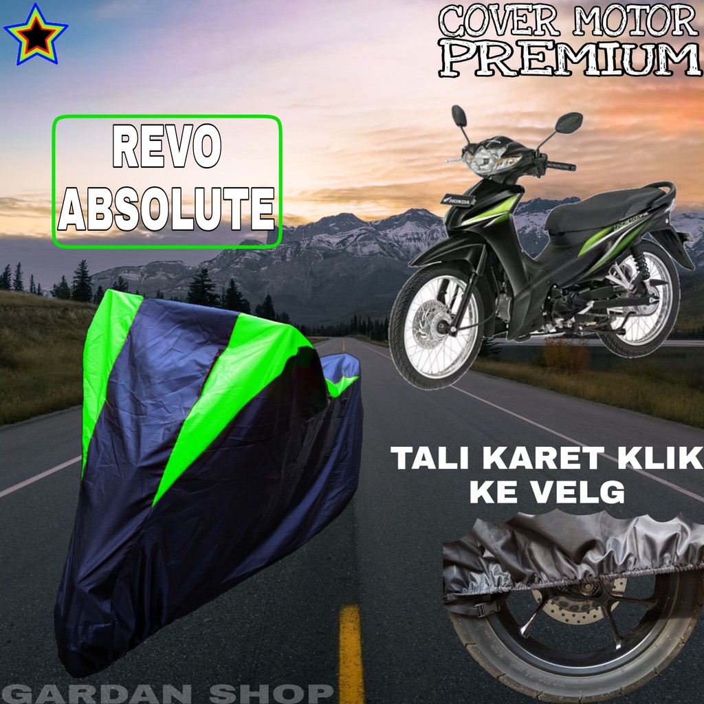 Sarung Motor REVO ABSOLUTE Hitam HIJAU Body Cover Penutup Pelindung Motor Revo PREMIUM