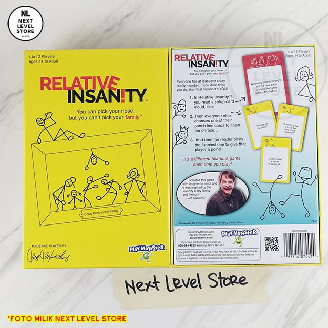 Relative Insanity Game Board Games Party Card Playmonster