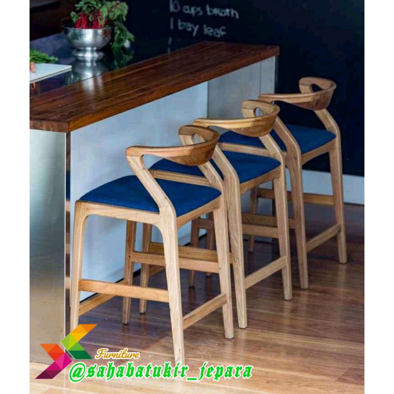 kursi kafe ropan natural glossy furniture jepara