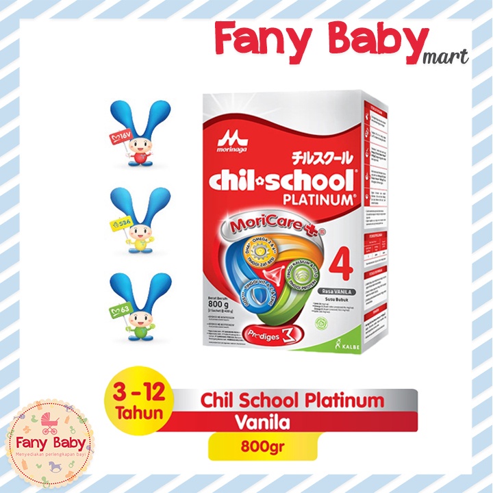 CHILSCHOOL PLATINUM MORICARE TAHAP 4 (USIA 3-12 TAHUN) / 800GR