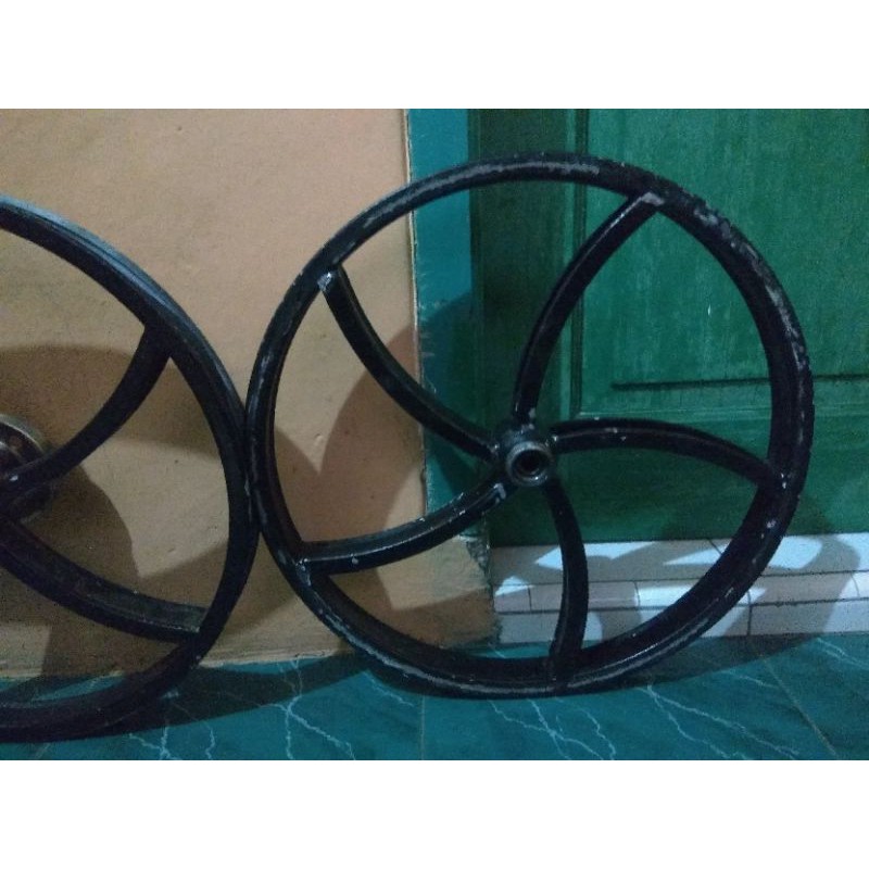 Velg Racing Sepeda 20 inch bahan steel (1 Set Depan & Belakang)