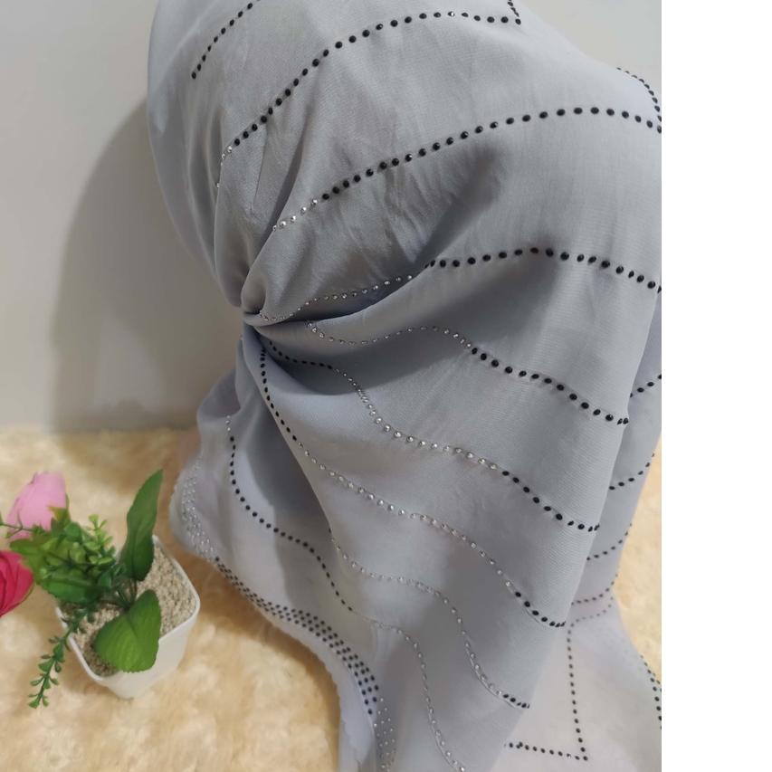 hijab mute swarovski glamour line / Hijab Segi Empat mute / Jilbab SegiEmpat mute / Kerudung Segi Em