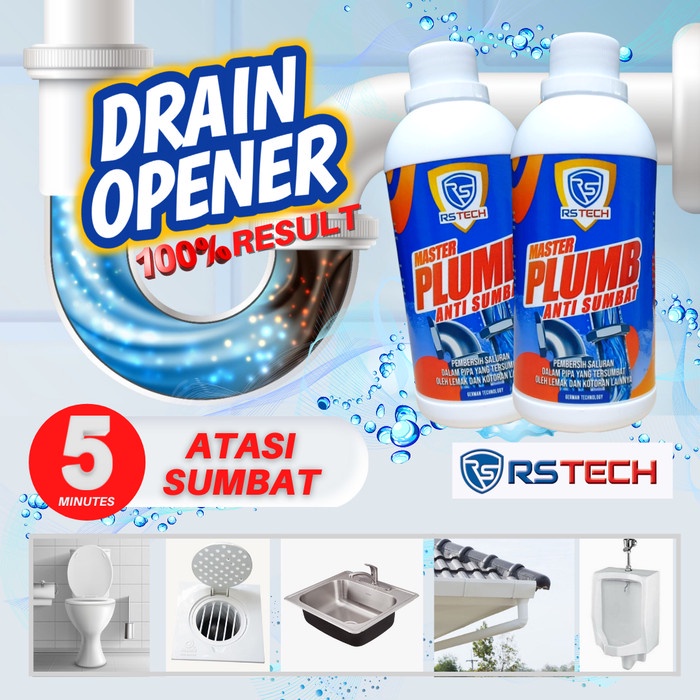RSTech Drain Opener Cleaner Cairan Anti Sumbat Melancarkan WC Mampet