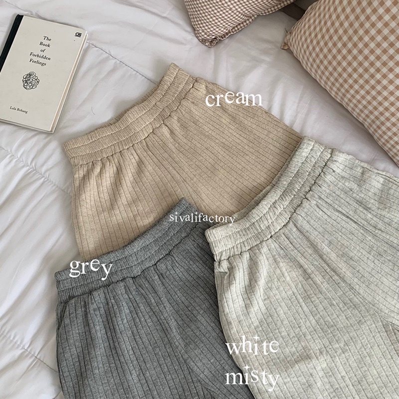 SIVALI Kai Knit Pants - Celana Kulot Knit Tebal - Celana Wanita