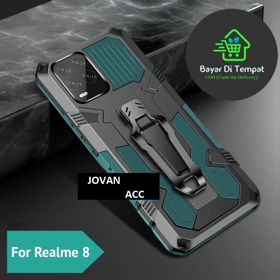 REALME 8 REALME 8 PRO CASE HARDCASE NEW ROBOT KNIFE ARMOR STAND HARD STANDING CASE HYDBRID CASING COVER